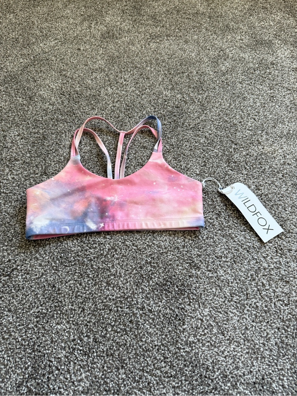 NWT Wildfox Pink & Purple Galaxy Sports Bra